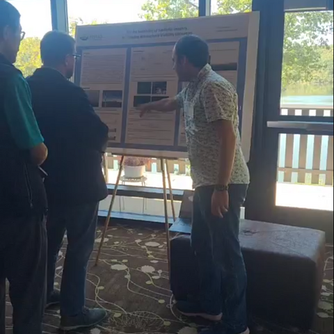 Jacob Schaupp presenting his poster.